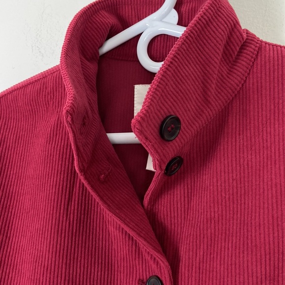 Avec Les Filles Anthropologie Red Corduroy Jacket Women's XS Cropped Cottagecore - Picture 7 of 11